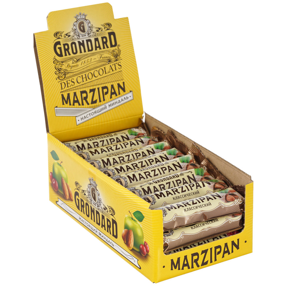  TM Grondard     (9389) Батончики глазированные Марципановые Классика, (24шт по 50г)      в Волжском