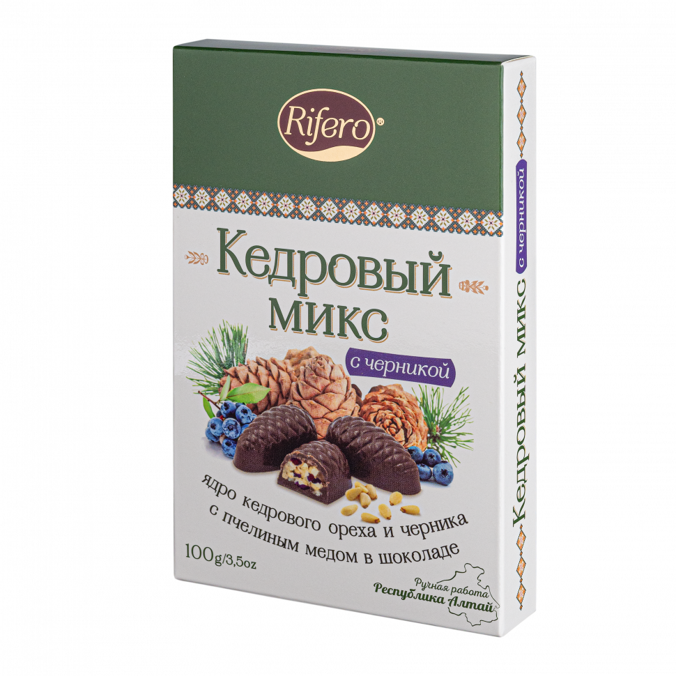  Риф и ко Конфеты "Кедровый микс ЧЕРНИКА" 100г       в Волжском