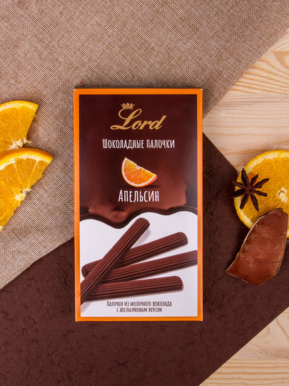 №1 TM LORD Палочки из молочного шоколада с апельсиновым вкусом, 80 гр  в Волжском