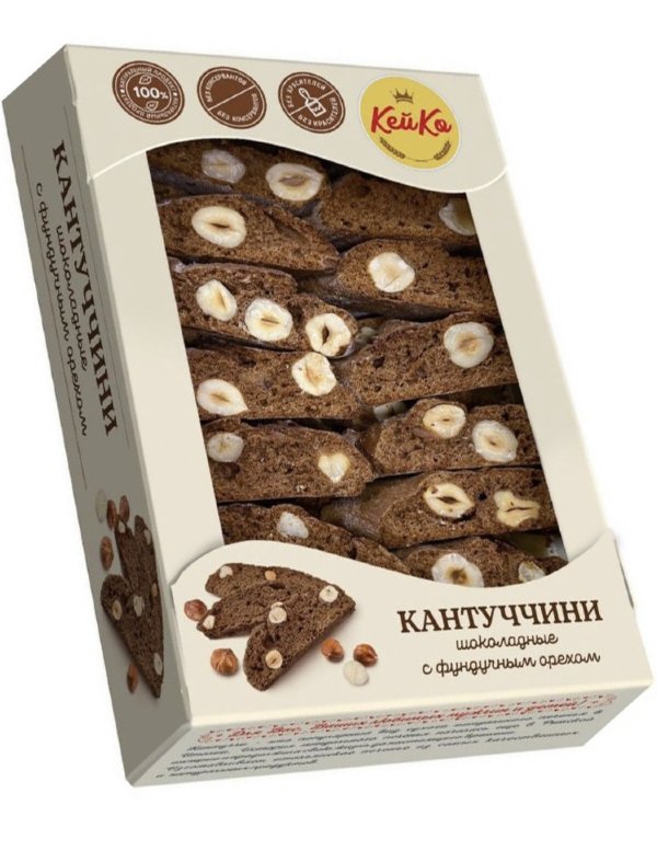 №3 Кей Ко Кантуччини шоколадные с фундучным орехом, 200г  в Волжском
