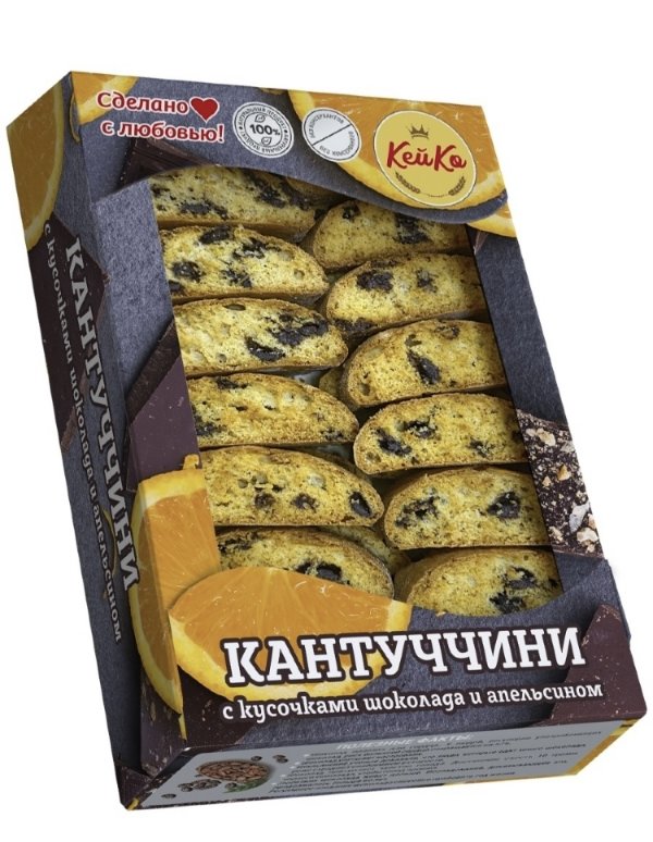 №3 Кей Ко Кантуччини с кусочками шоколада и апельсином, 200г   в Волжском