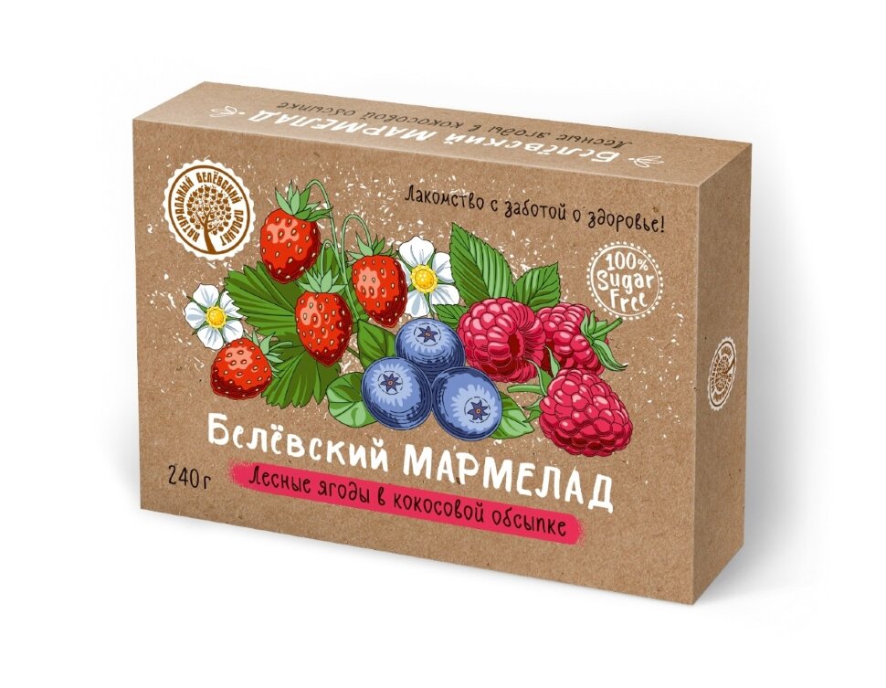  Мармелад белевский на фруктозе 240г "ЛЕСНЫЕ ЯГОДЫ"  в Волжском